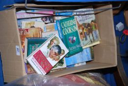 A box of paperbacks, Catherine Cookson, etc.