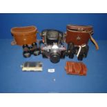 A pair of Lieberman & Gortz 15 x 42 cased binoculars,