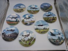 A quantity of Royal Doulton Heroes of the Sky wall plates.