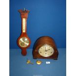 A Westminster chiming Mantle clock,