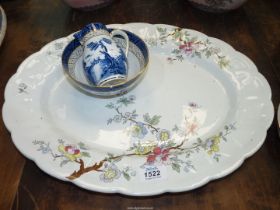 A meat plate and Booths jug and bowl.