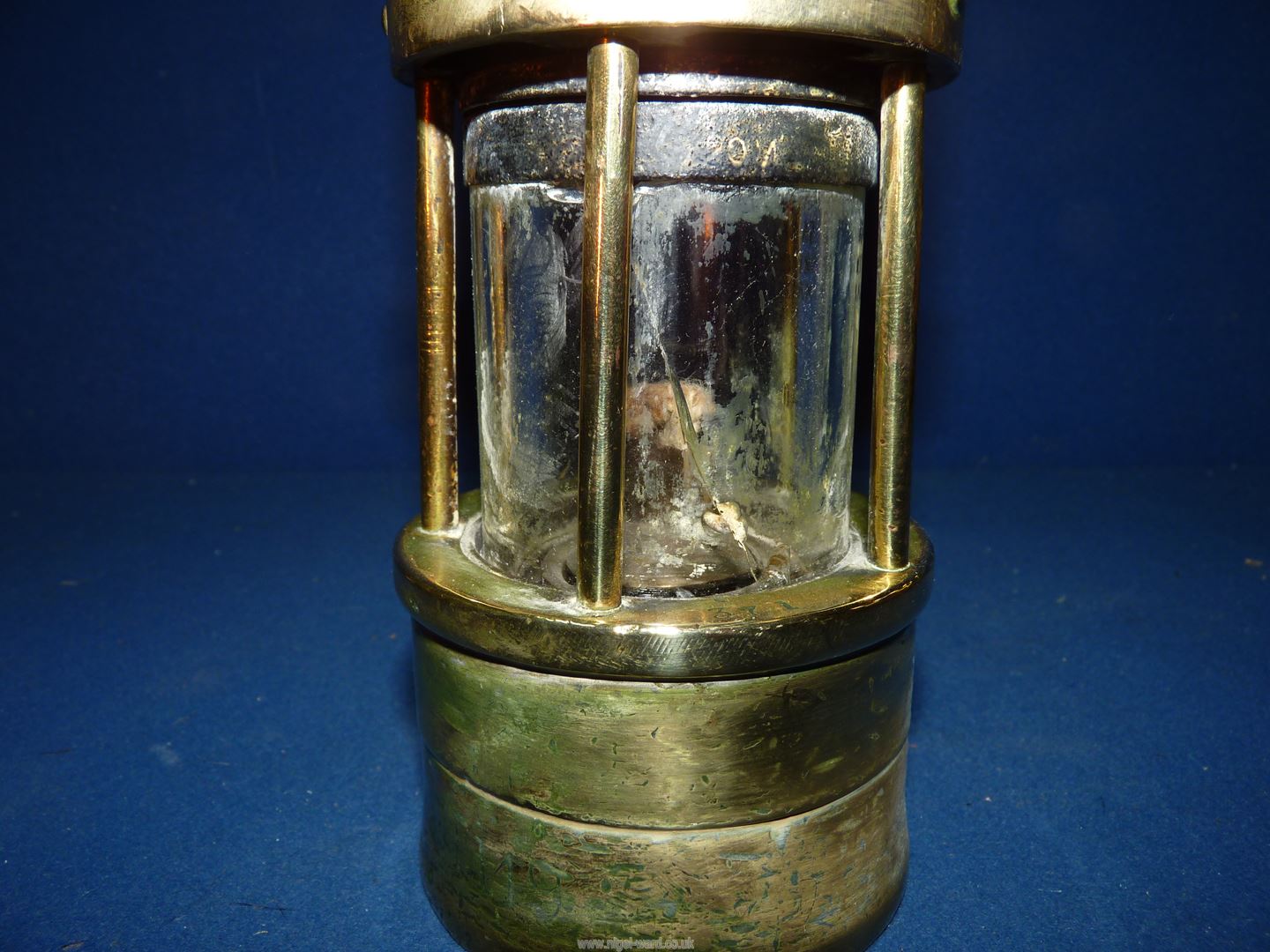 A metal and brass Miner's lamp by Hailwood & Ackroyd no. 1149. - Image 3 of 3