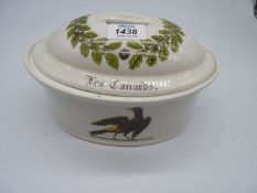 A French Porcelain D'Auteuil vintage covered casserole, duck and pheasant.