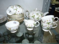 A Wedgwood 'Wild Strawberry' six piece tea set.