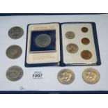 A cased set of British First Decimal coins,