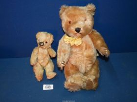 A Chilton jointed Teddy Bear 13" tall, plus another Teddy Bear 9" tall.