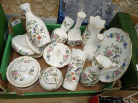 A quantity of Aynsley 'Pembroke' china including display plate, bud vases, powder pots, etc.