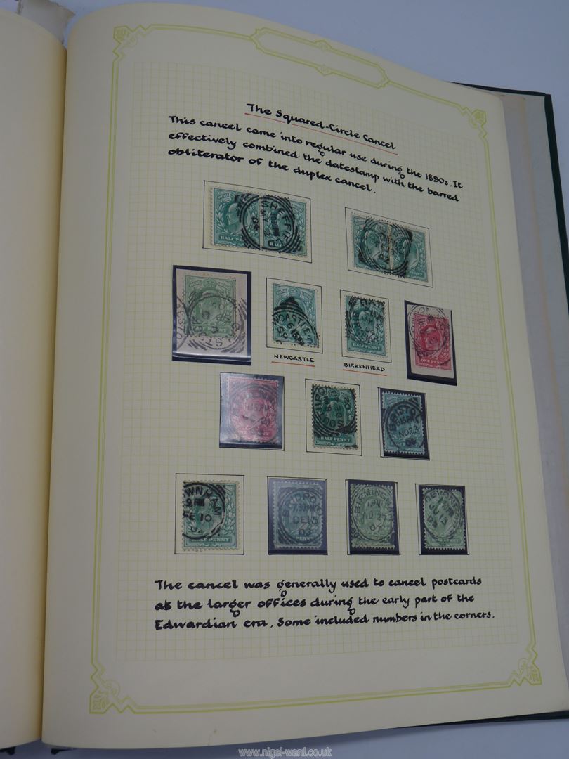 A green 'Simplex' stamp Album and contents: GB stamps/King Edward VII collection. - Image 7 of 11