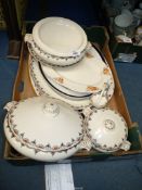 A small quantity of Fenton china to include two vegetable dishes and another smaller one,