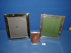 Two large photograph frames, 11 3/4" x 9 3/4" and 12 1/4" x 10 1/4",