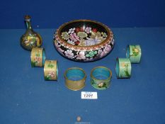 A small quantity of Cloisonne items to include;