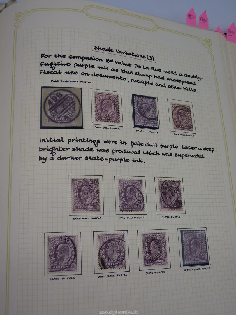 A green 'Simplex' stamp Album and contents: GB stamps/King Edward VII collection. - Image 9 of 11