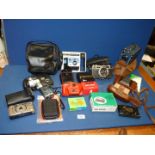 ***A quantity of cameras to include; Kodak No:2 box Brownie, Yashica Electro 35,