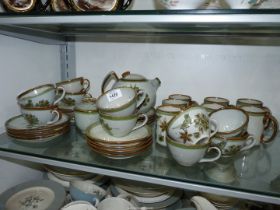 A vintage hand painted Mexican stoneware tea set and mugs by celebrated artist Ken Edwards circa