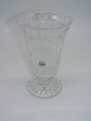 A large Waterford crystal glass vase having inscription 'The Greenwich Old Royal Observation',