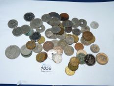 A small quantity of mixed foreign coins including Kroner, Danish ore, cents, francs, etc.