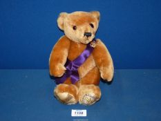 A Merrythought Teddy bear '2002 Queens Golden Jubilee', 11'' tall.