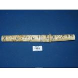 **An Oriental bone Tanto dagger, 12'' long.