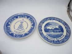 Two Delft plates including one for 1977 International Military Sports Games.