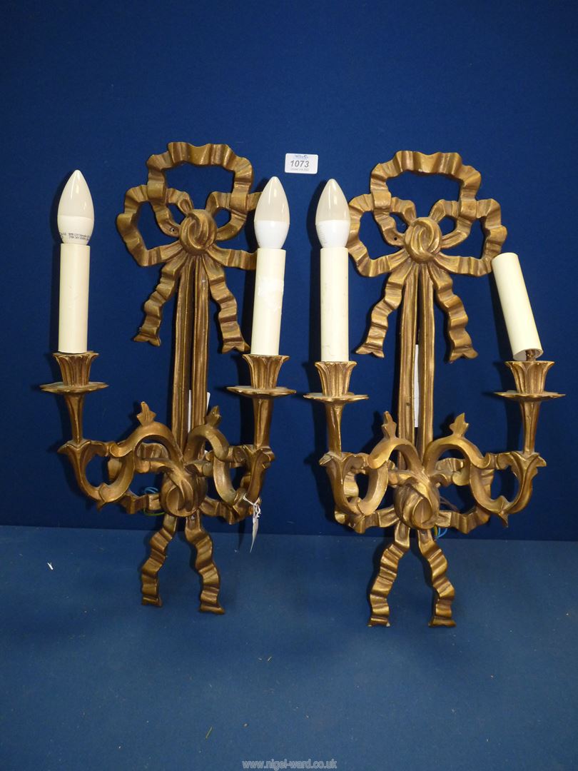 A pair of decorative wall Lights in the 19th century style.