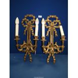 A pair of decorative wall Lights in the 19th century style.