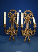 A pair of decorative wall Lights in the 19th century style.