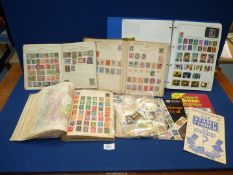 A quantity of stamp albums with stamps including; German, Austrian, India, etc.