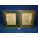 Two antique framed Maps of Buckinghamshire; one dated 1830, 15 1/4" x 12 1/2".