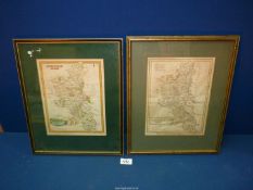 Two antique framed Maps of Buckinghamshire; one dated 1830, 15 1/4" x 12 1/2".