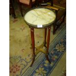 A 19th century Empire style Marble topped stand (marble cracked).