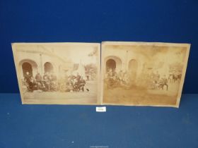Two scarce Victorian photographs showing Officers of The 36th Herefordshire Regiment of Foot with