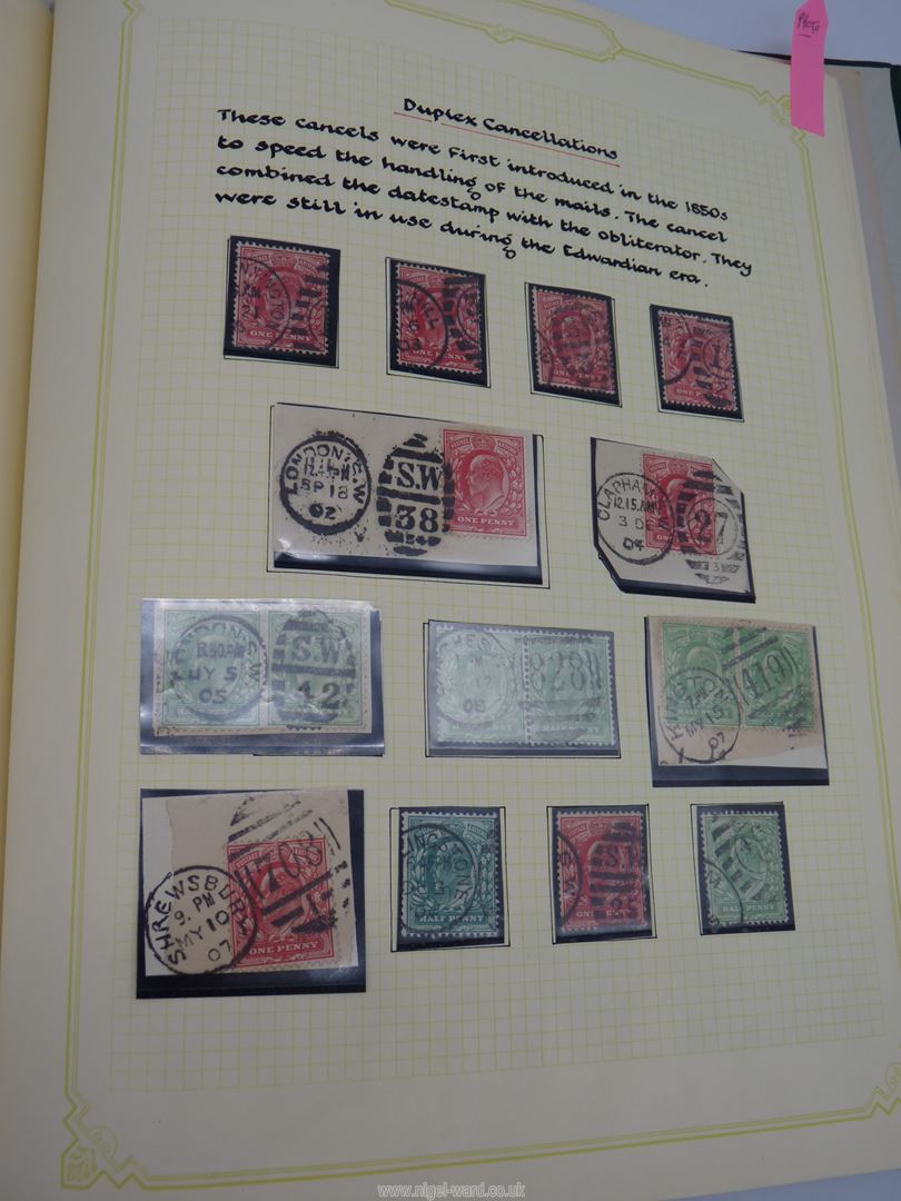 A green 'Simplex' stamp Album and contents: GB stamps/King Edward VII collection. - Image 6 of 11