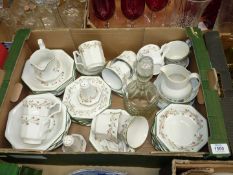 A Johnson Brothers Eternal Beau tea and dinner ware including cups, saucers, desert dishes,