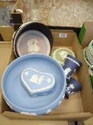 A small quantity of Wedgwood Jasperware to include a black and white bowl,