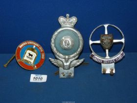 A small quantity of car badges to include Morris Centenary 1913-2013,