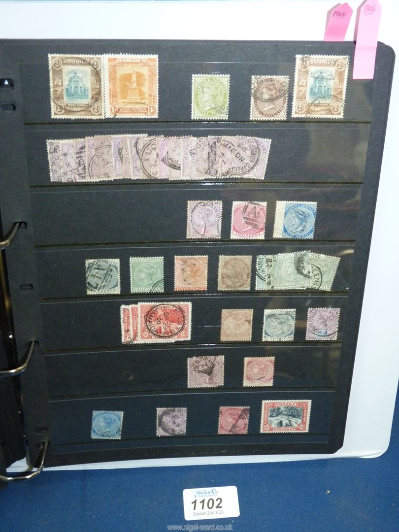 A white ring binder and contents: British Commonwealth stamps/Queen Victoria - King George VI. - Image 2 of 2