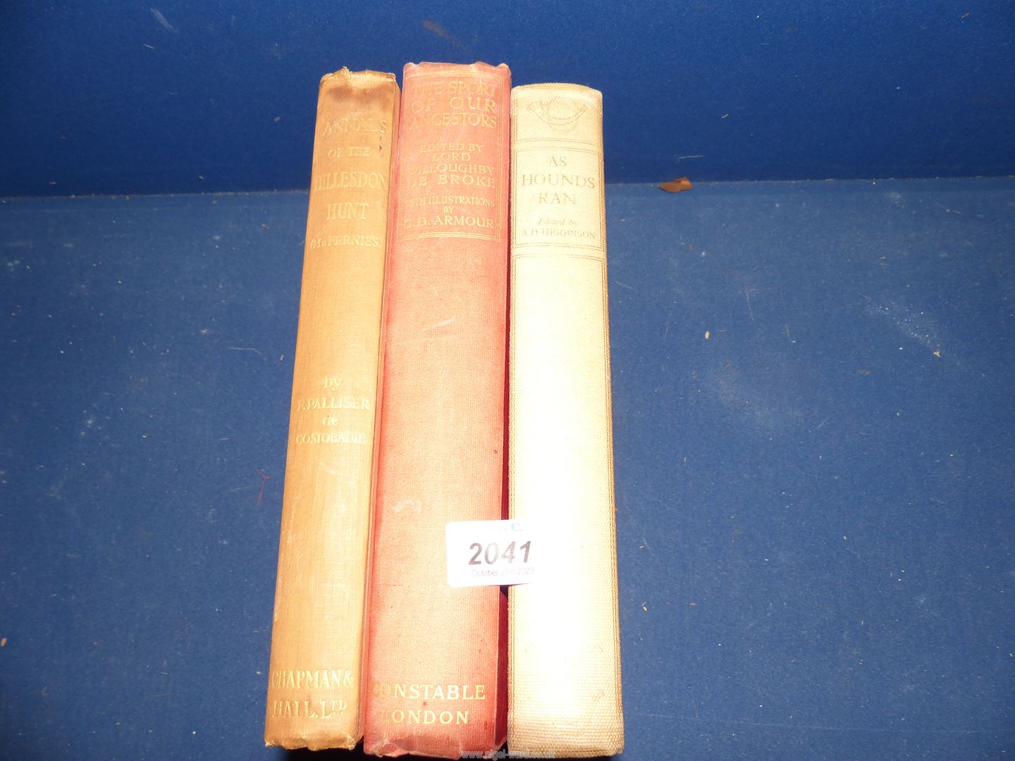 Three books including, Annuals of The Billesdon Hunt by F.