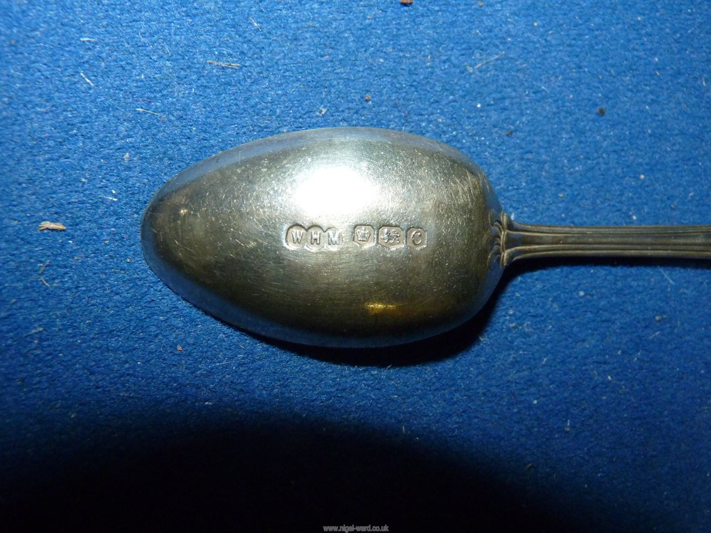 Four Silver teaspoons with case, Sheffield, with initial 'R' lightly engraved to handles, - Image 2 of 2