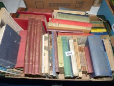 A box of books to include Tomm Mustard SE OG Laer, Travel in England by Thomas Burke etc.