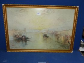 A J. M. W. Turner Print of Venice harbour.