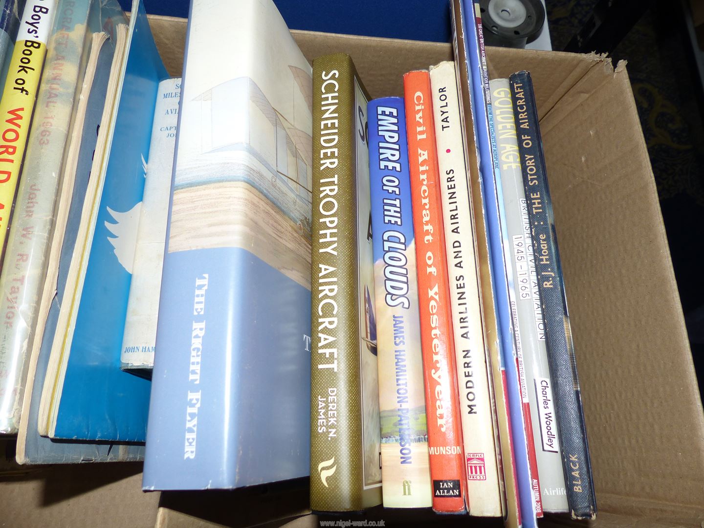 A box of Aviation books, books to include W.E. - Image 2 of 2