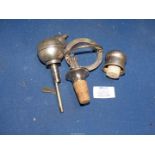 Various plated bottle stoppers, silver rim, etc.