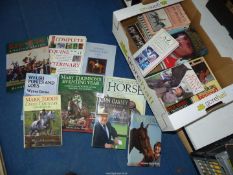A box of books relating to Horses and Equestrianism.