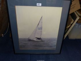 A signed picture of Yacht at Earoa Creek '86.