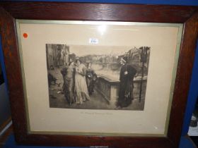 A large wooden framed print taken from the original painting by the artist Henry Holiday 'The