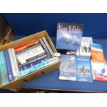 A box of climbing books to include Everest The Hardway by Chris Bonnington,