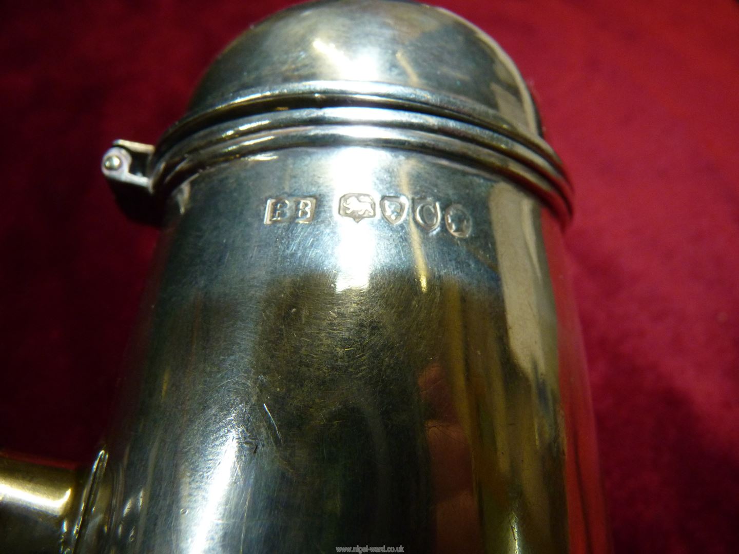 A Silver chocolate Pot, London 1878, 263 gms (including handle). - Image 2 of 2