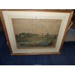 A framed Engraving titled 'Staines Church,