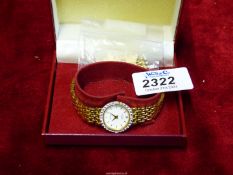 A ladies Rotary bracelet wrist watch, boxed.