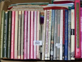 A box of Railway related books to include London Midland Steam, Fire Engine,
